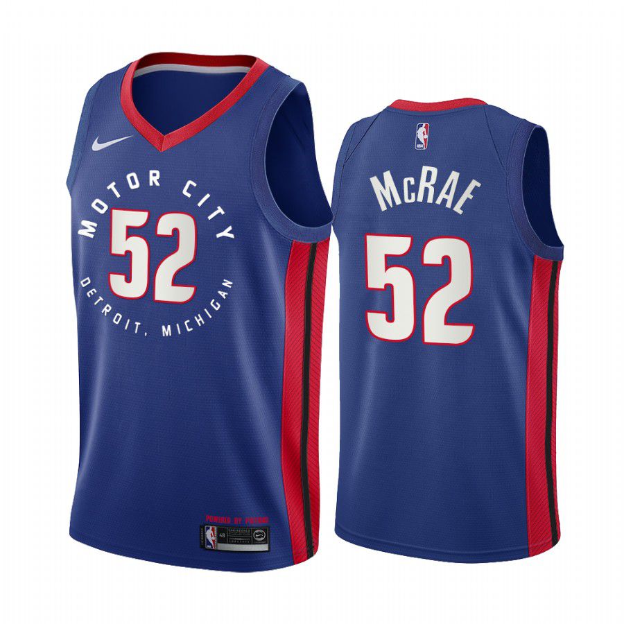 Men Detroit Pistons 52 jordan mcrae navy motor city edition 2020 nba jersey